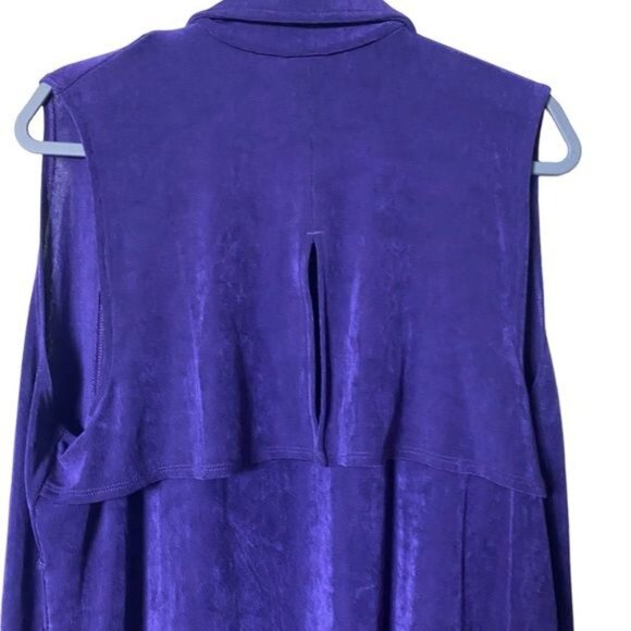 Chico’s Travelers Women’s Tunic Cardigan Vest Slinky Size 2 US 14 L Dust… - Picture 5 of 8